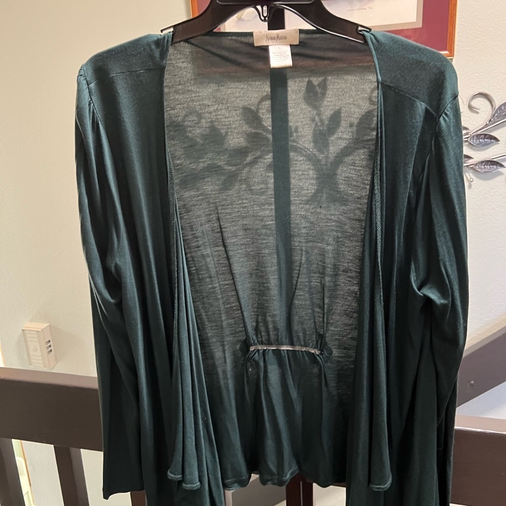 Neiman Marcus Forest Green Cardigan#290